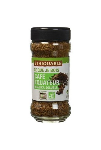 016113-CAFE SOLUBLE EQUATEUR ETHIQUABLE,85 GR OU CARTE...